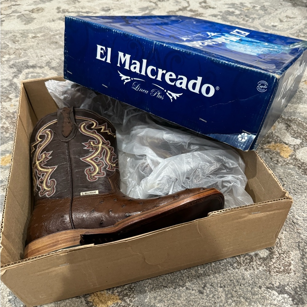 New Exotic Ostrich Cowboy Boots